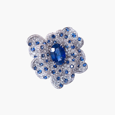 Tanzanite Flower Ring