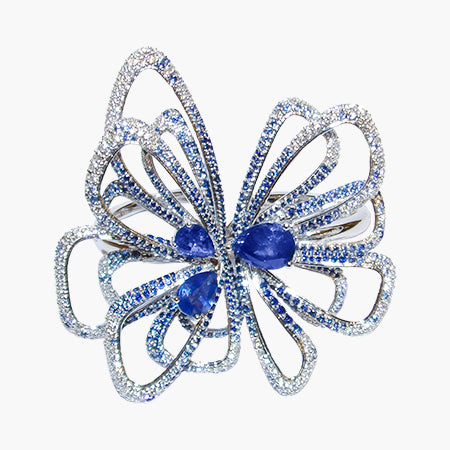 Blue Sapphire Butterfly Dreams Ring