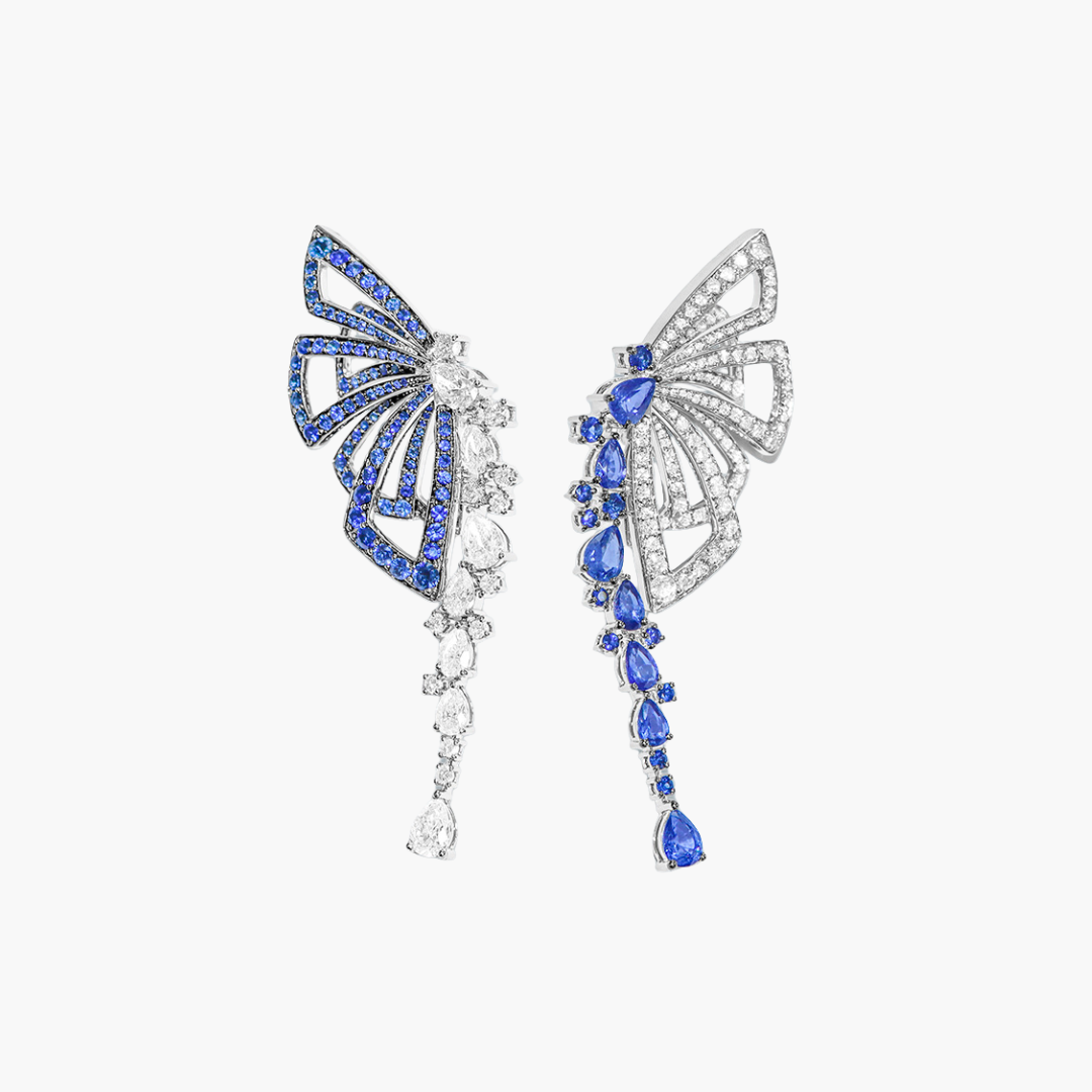 Sapphires Butterfly Earrings