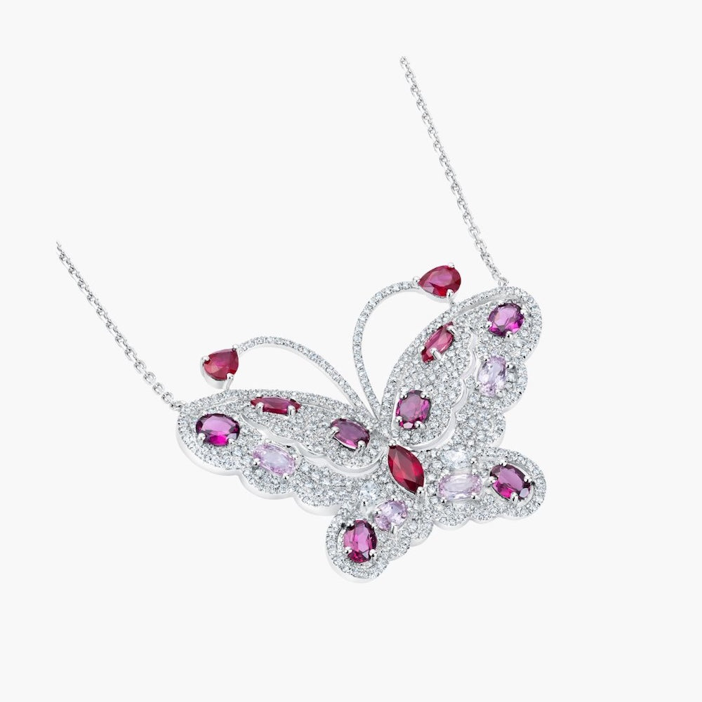 Sapphire Butterfly Necklace