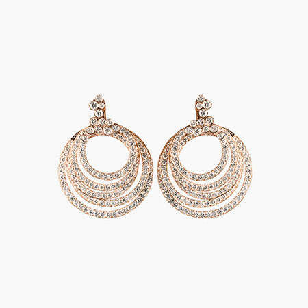 Luminous Gold Circle Earrings