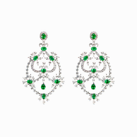 Emerald Chandelier Earrings