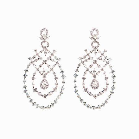 Spiral Sparkle Diamond Earrings
