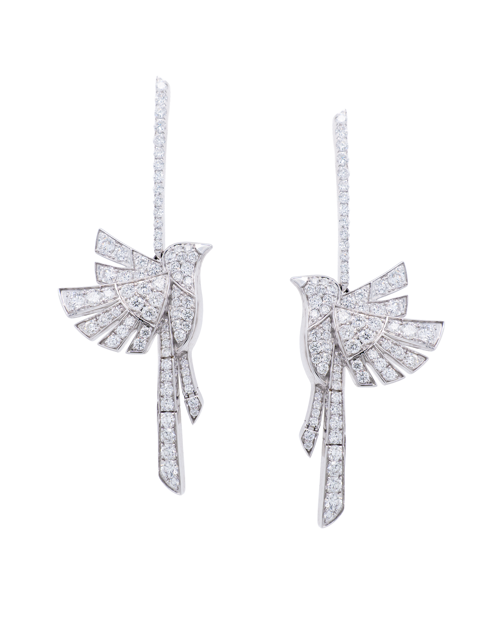 Envol Haut White Earrings