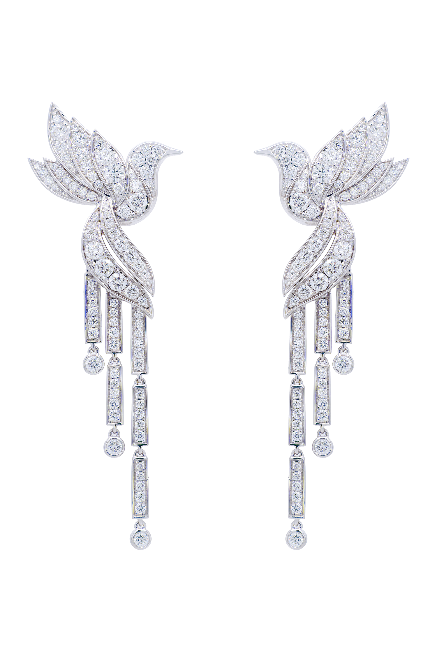Envol Chute White Earrings