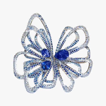 Blue Sapphire Butterfly Dreams Ring