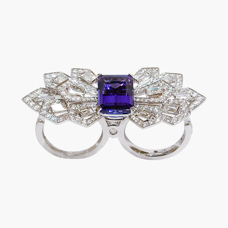 Radiant Splendor Tanzanite Double Ring