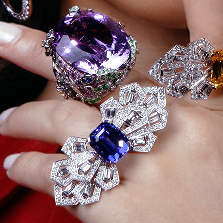 Radiant Splendor Tanzanite Double Ring