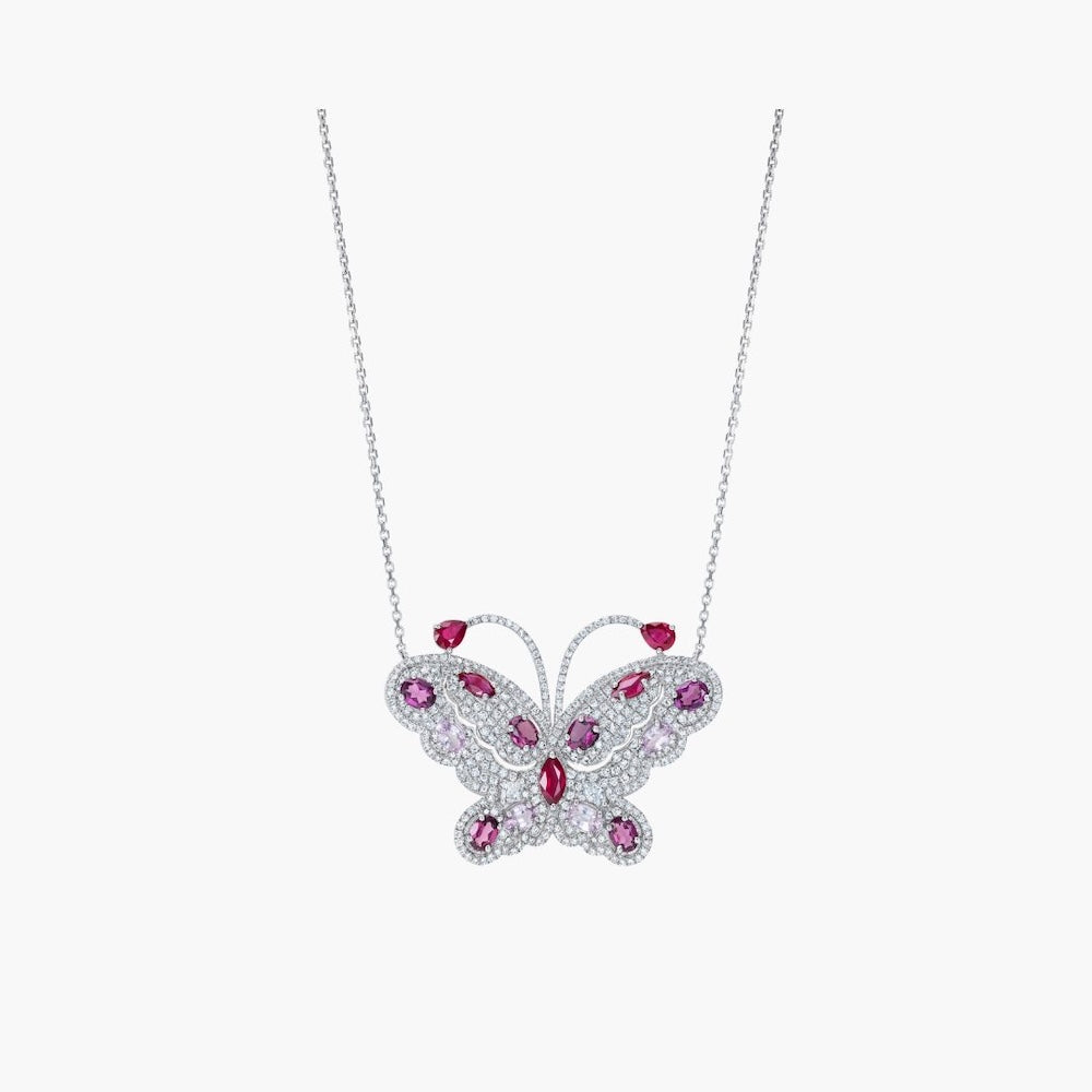 Sapphire Butterfly Necklace