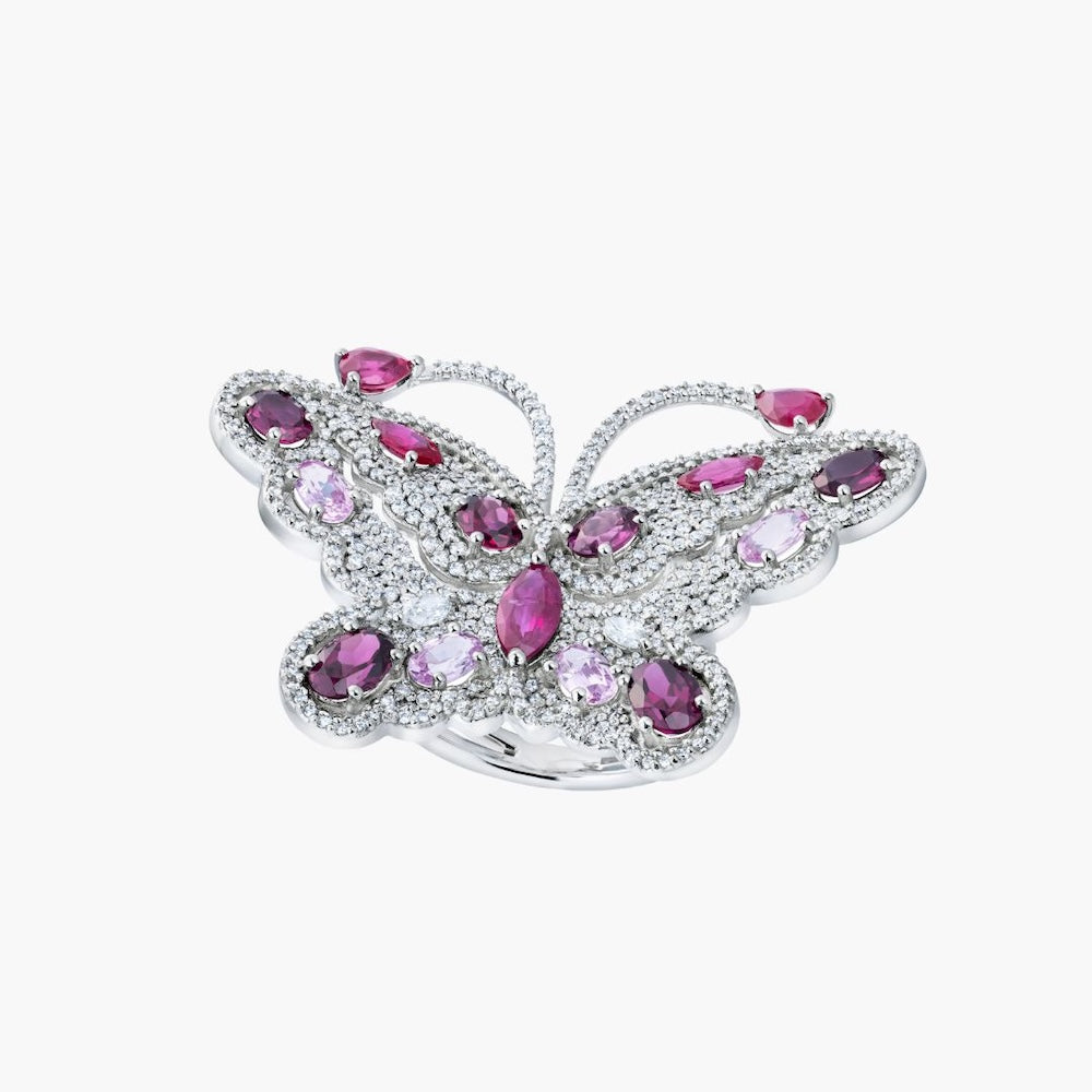 Sapphire Butterfly Ring