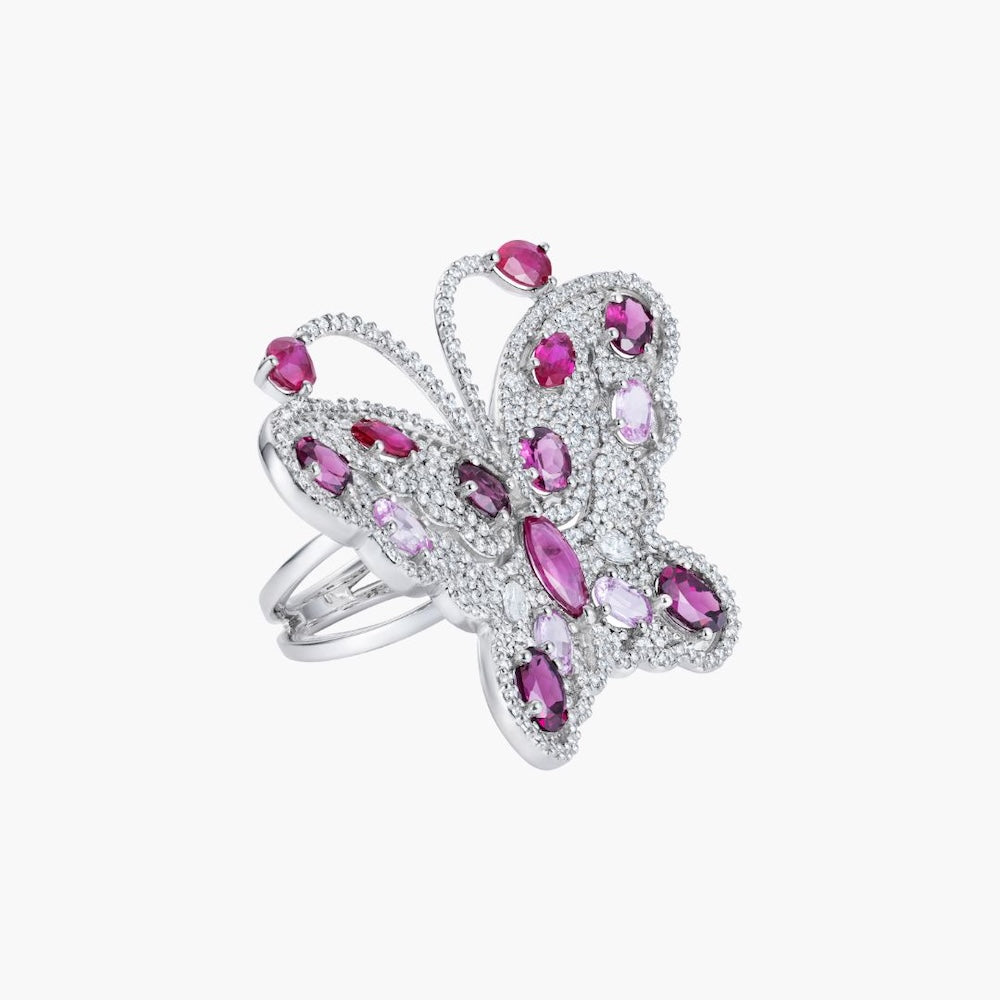 Sapphire Butterfly Ring