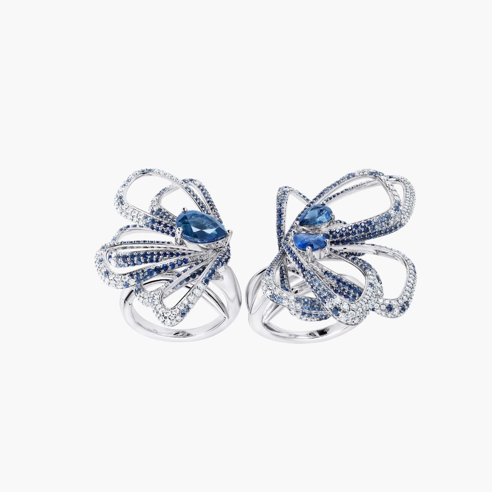 Blue Sapphire Butterfly Dreams Ring 