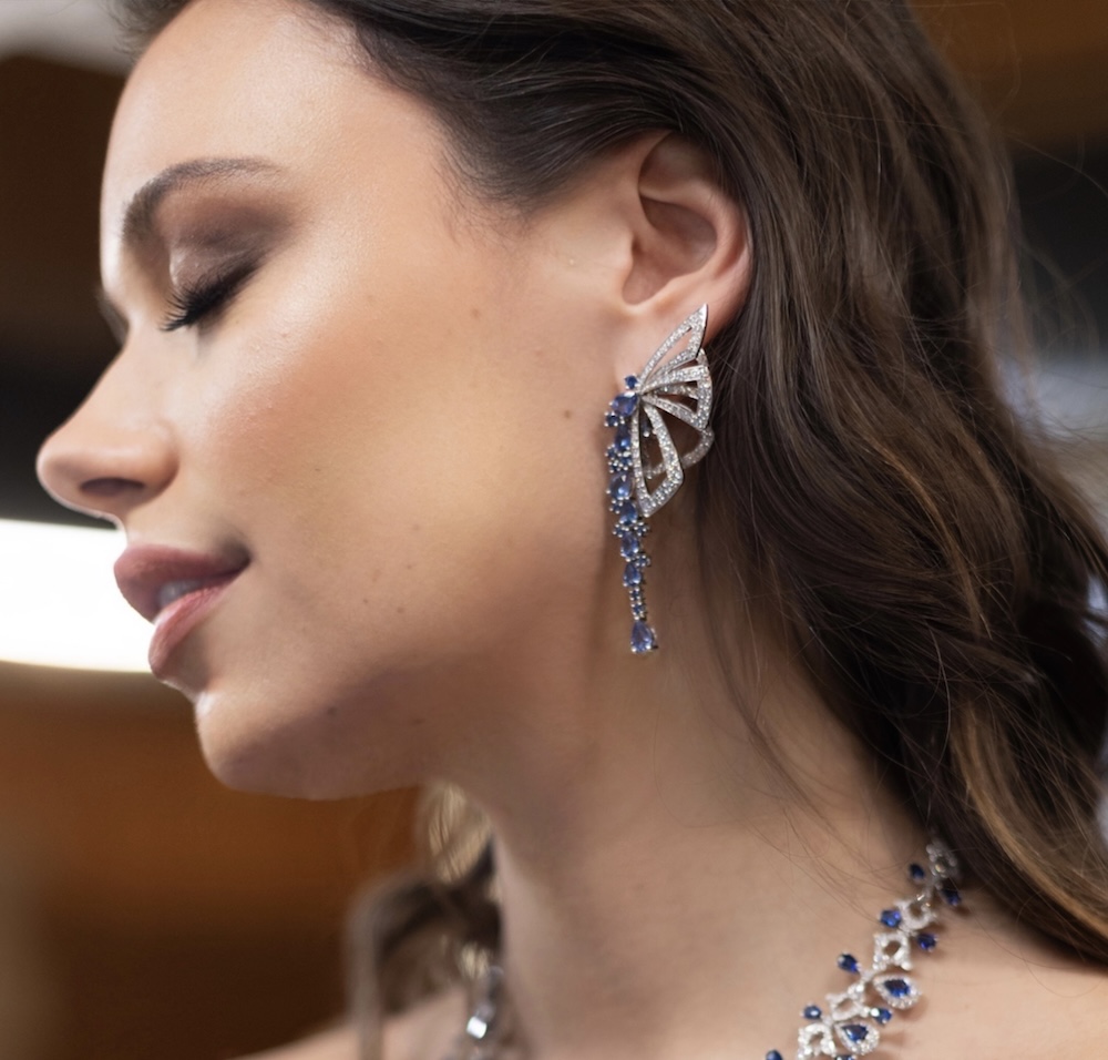 Sapphire Butterfly Dreams Earrings
