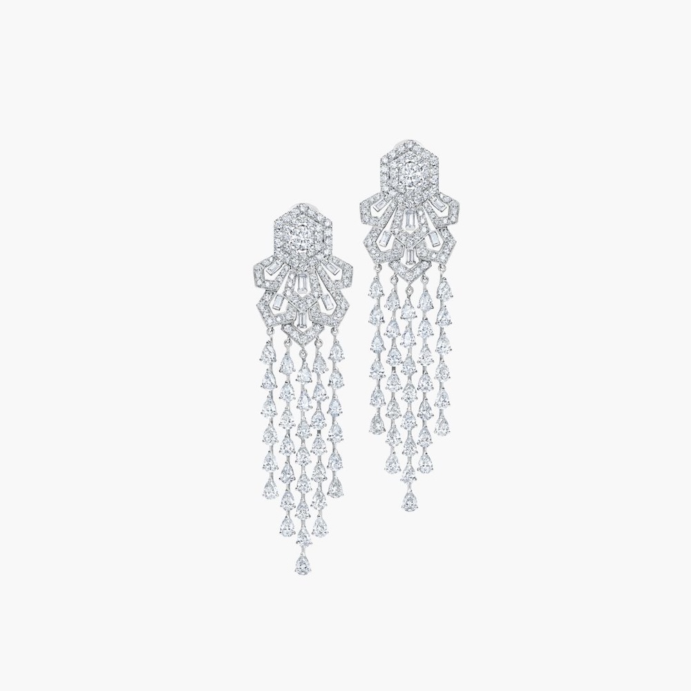 Diamond Quilo Waterfall Earrings