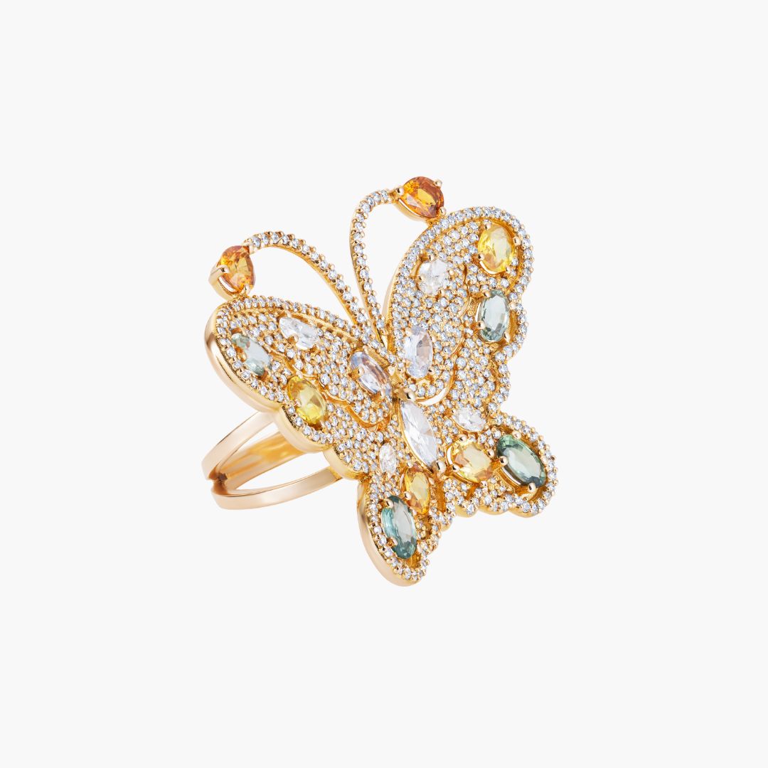 Sapphira Yellow Butterfly Ring
